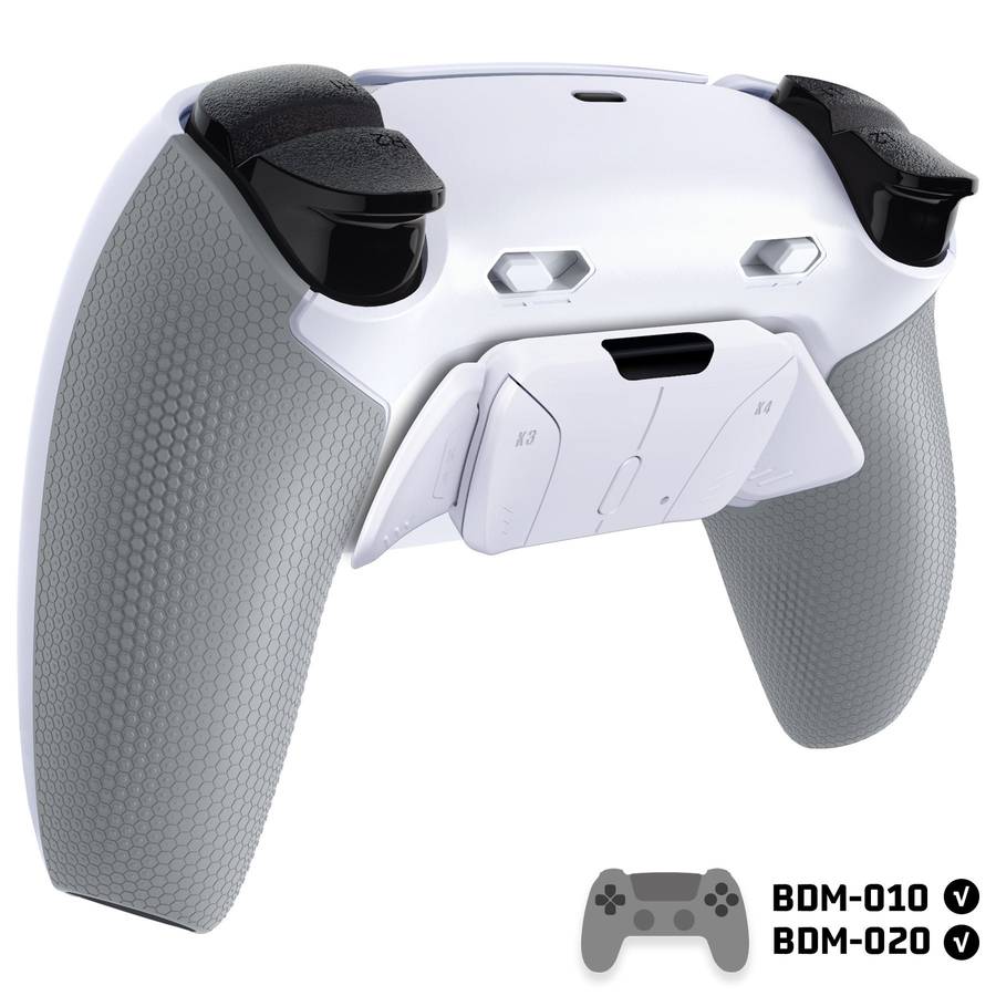 Ps5 Dualsense Controller NEW Plus MAX Edition Back Button Mod Kit Rise4 Rubberized White for BDM-...