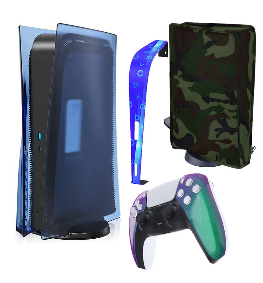PS5 Console Refurbished with Gulikit TMR Custom Controller and Custom Shell
