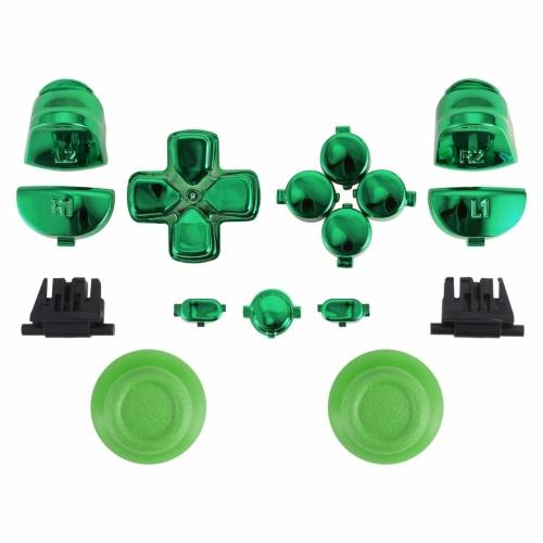 PS4 Controller NEW Version JDM-030 Only Button Set Chrome Green