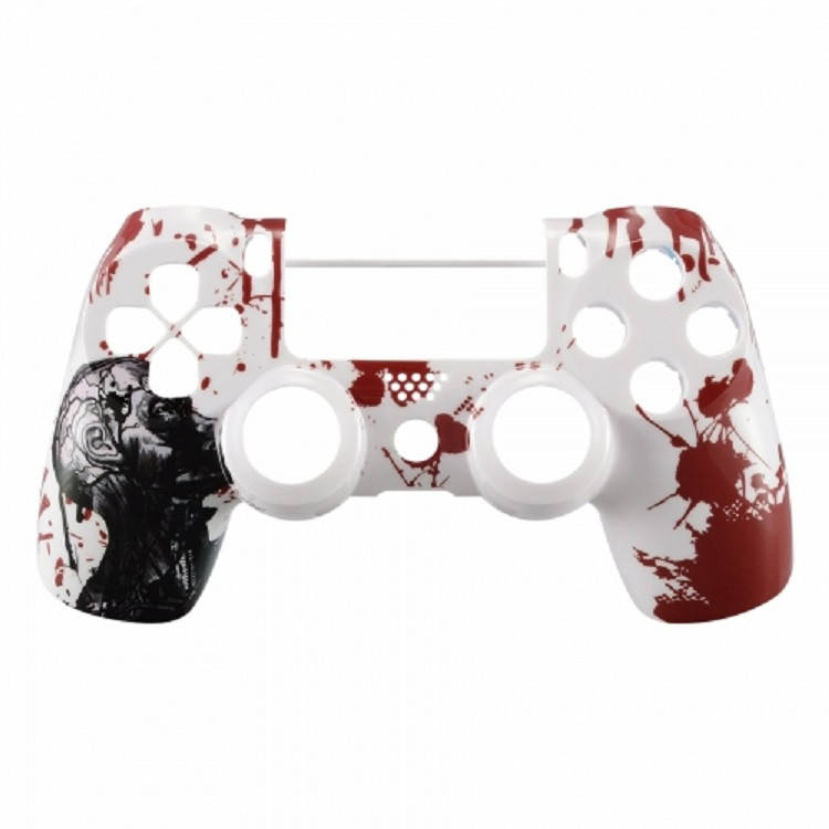 PS4 Dualshock 4 V2 Front Faceplate Art Series Glossy Flayed