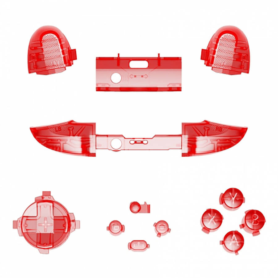 XBOX SERIES S/X Controller Button Set Clear Red
