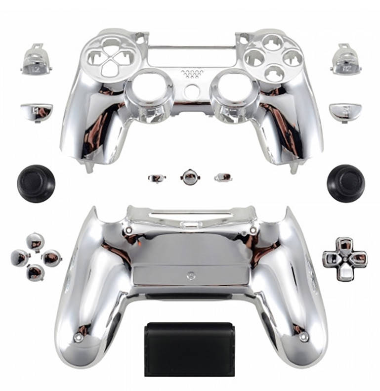 PS4 DUALSHOCK 4 V2 COMPLETE SHELL SERIES MIRROR GLOSS SILVER