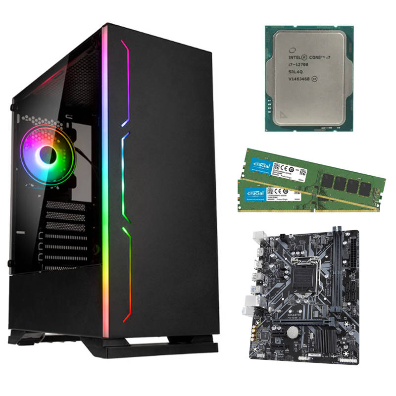 i7-12700, 16GB RAM, 512GB NVMe SSD, H610 Motherboard Desktop Computer