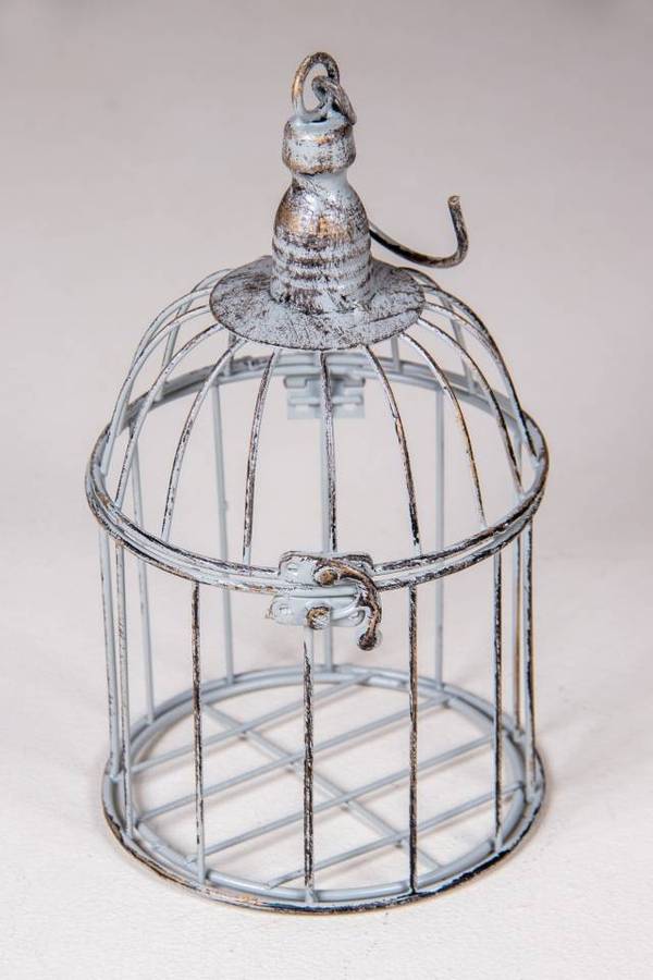 Bird Cage Antique Grey Small