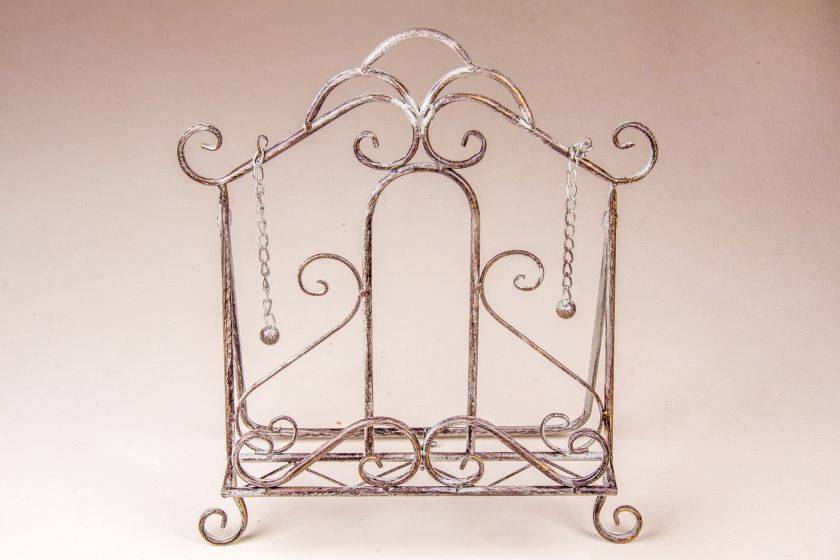 Cook Book Stand Antique Grey