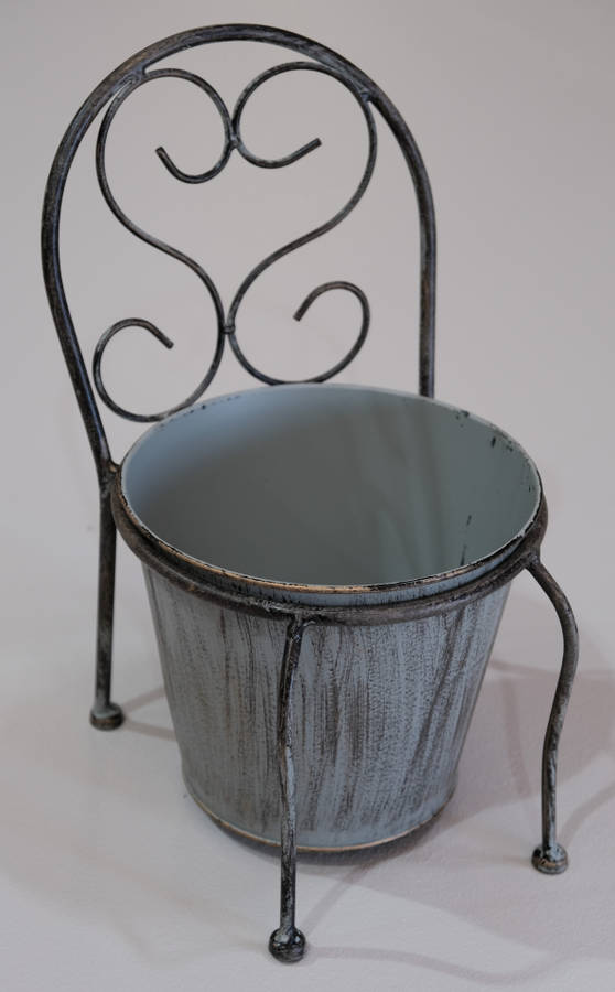Standing Flower Pot Antique Grey