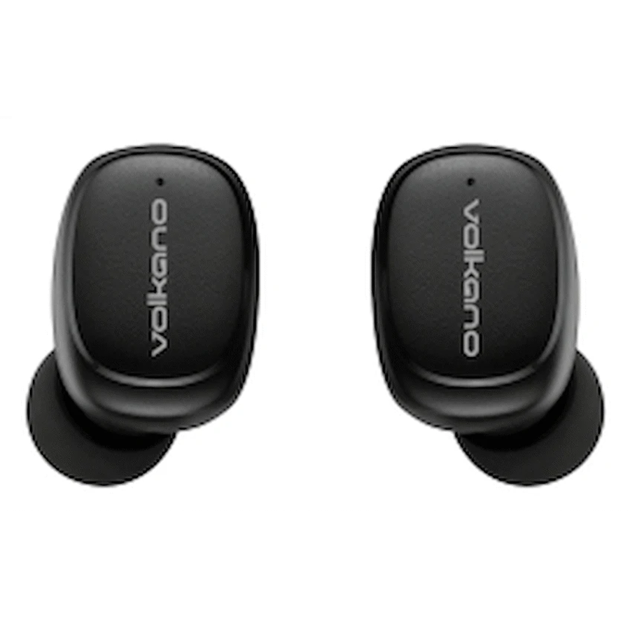 Volkano Aquarius Series wireless earbuds with charging case in black