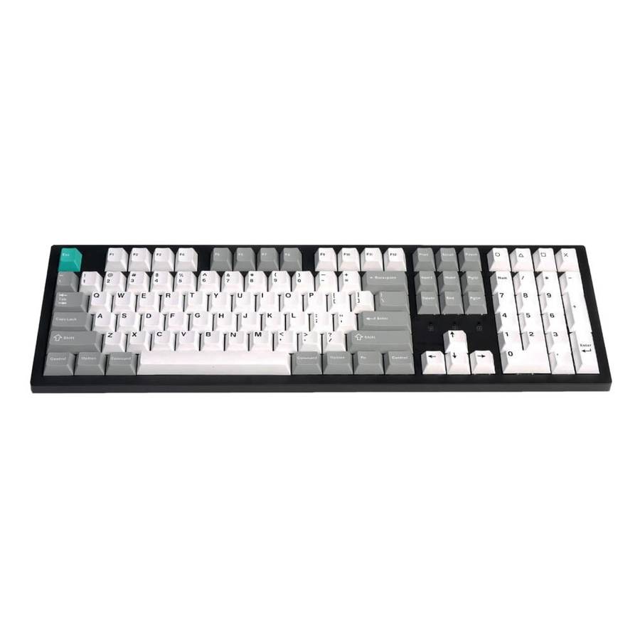 Keychron Cherry Profile Double Shot PBT Full Keycap Set - Grey/White/Mint