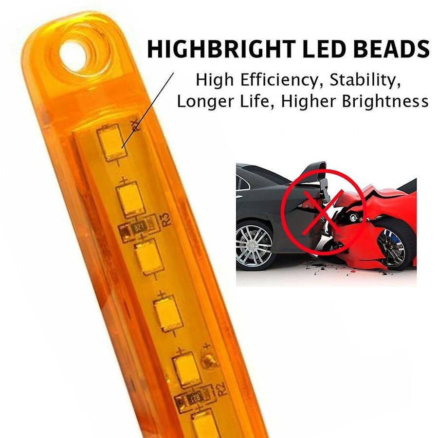 Pi Instruments Components Other - 30Pcs Amber 9 LED Trailer Side Marker Lights Sealed Indicators ...