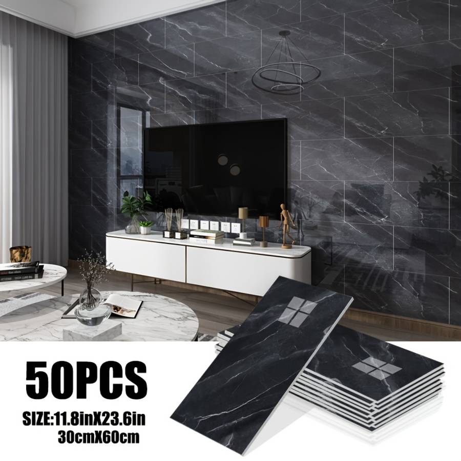 Wall Decals - 100PCS Nordic Eco Friendly Self Adhesive Marble Pattern ...