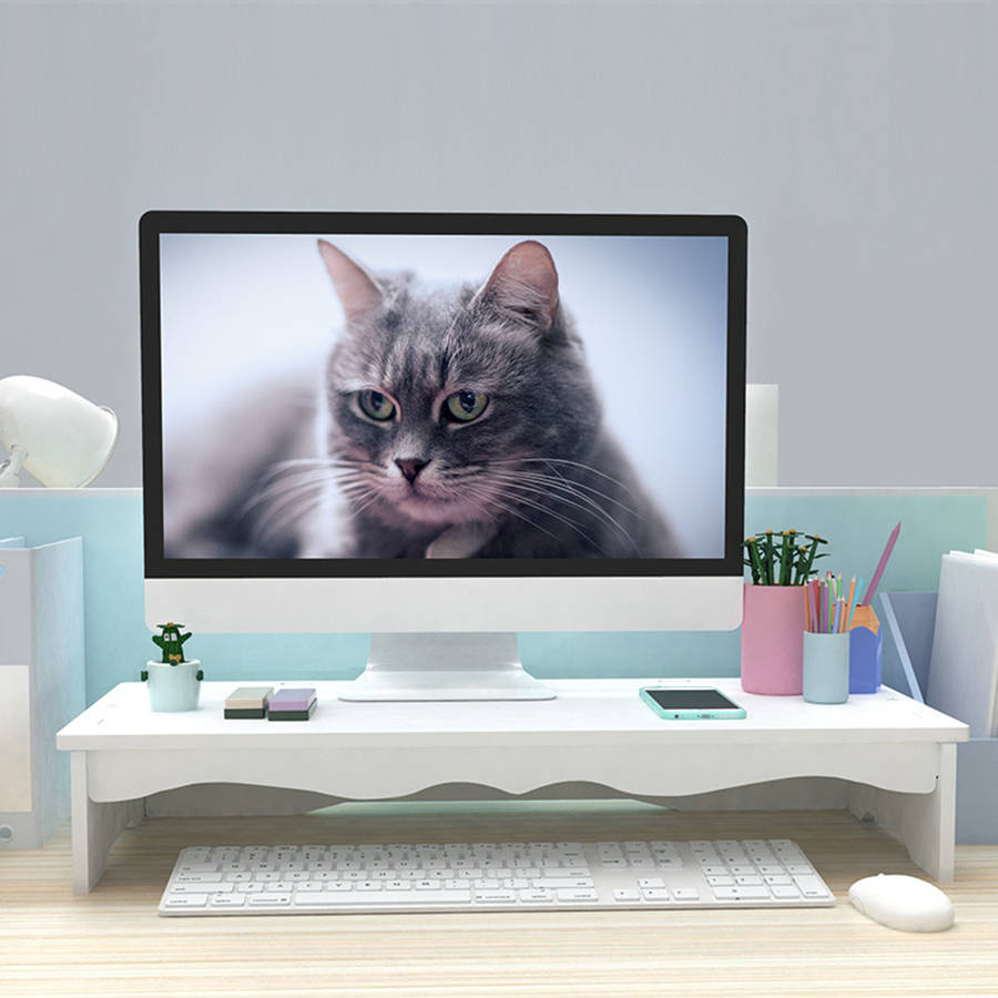 Pvc Pc Stand Furniture - PVC Monitor LED LCD Computer Stand Moisture Proof Riser ...