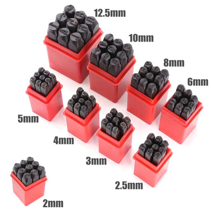 Hammers - 9pcs Stamps Numbers Set Punch Steel Metal Die Tool (SIZE
