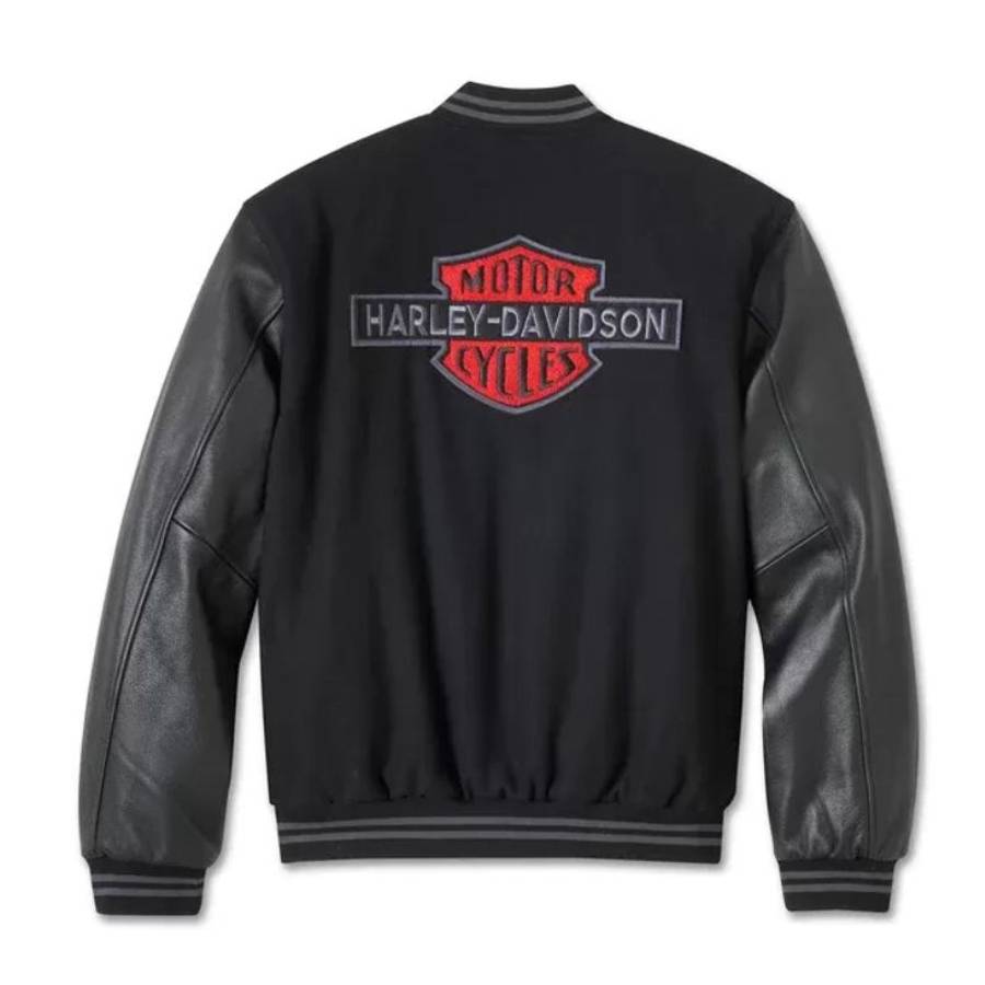 Jackets & Racing Suits - Men's V-Twin Varsity Leather Jacket - XL