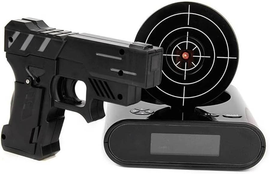 Clocks - Lock N' Load Gun Alarm Clock Target Alarm Clock Creative Clock ...
