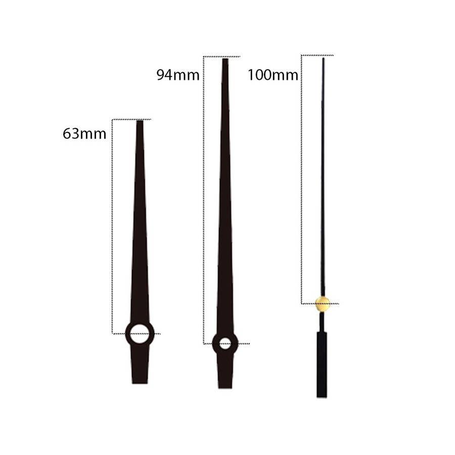Clocks - Slim Tapered Clock Hand Set Modern Needle-Point Design for ...