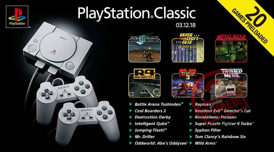 Consoles - PlayStation Classic Console (PS1)(New) - Sony Computer