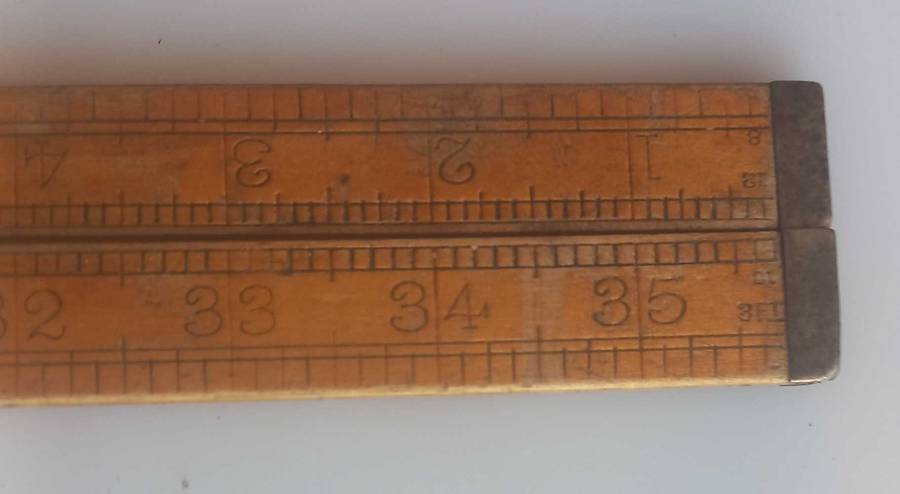 Vintage folding ruler