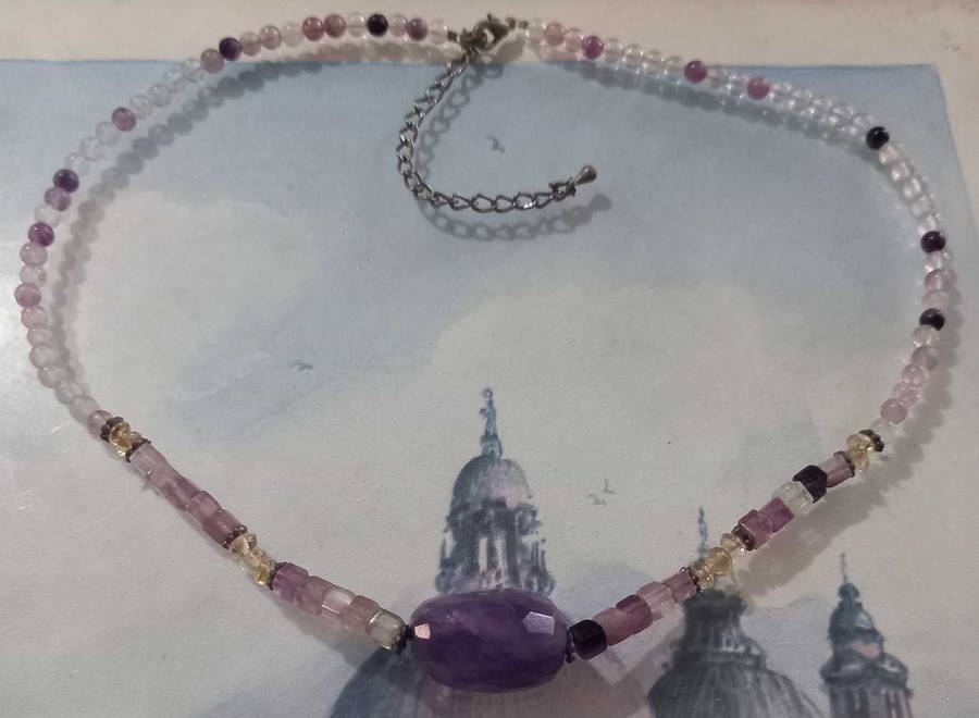 Lovely Amethyst Beads Necklace