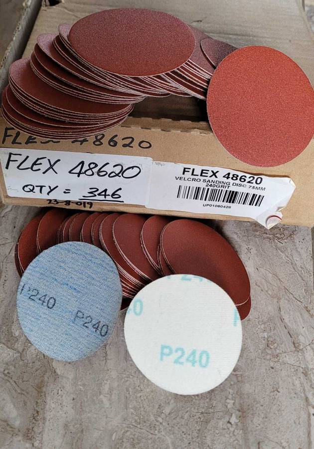 10x Flexi 48620 Sanding Discs, 75mm, 240 Grit (BID PER PACK Of 10x)!!!