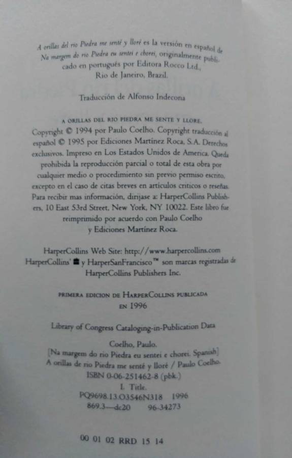 A orillas del río Piedra me senté y lloré - Paulo Coelho
