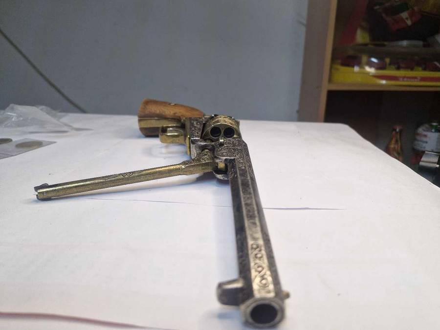 REPLICA DENIX .45 CIVIL WAR 1851 NAVY COLT REVOLVER ENGRAVED PISTOL 1040L
