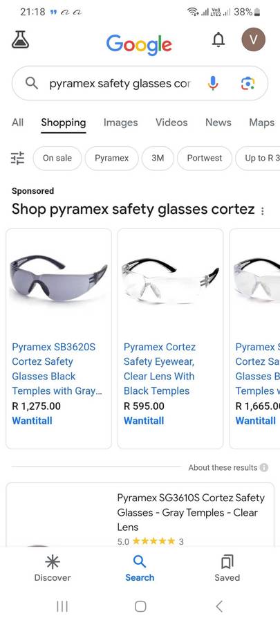 Pyramex Safety Glasses Cortez