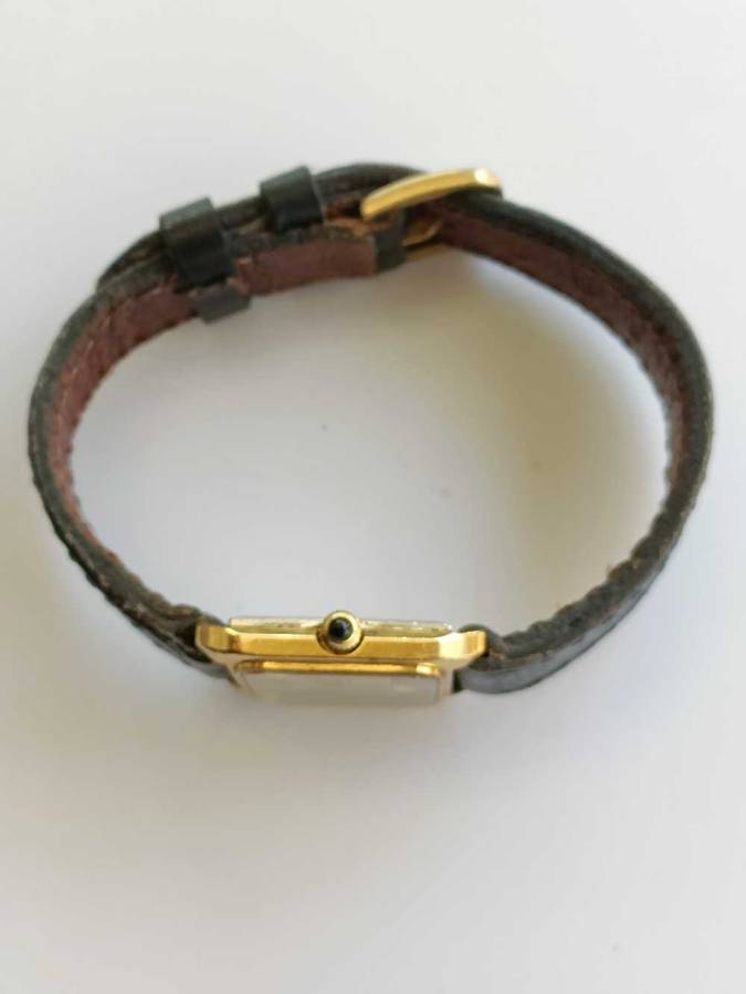 Omega De Ville Vintage Gold Square Manual Winding Mens Watch Authentic Not Working