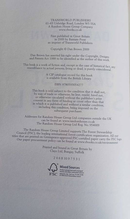 The lost symbol by Dan Brown