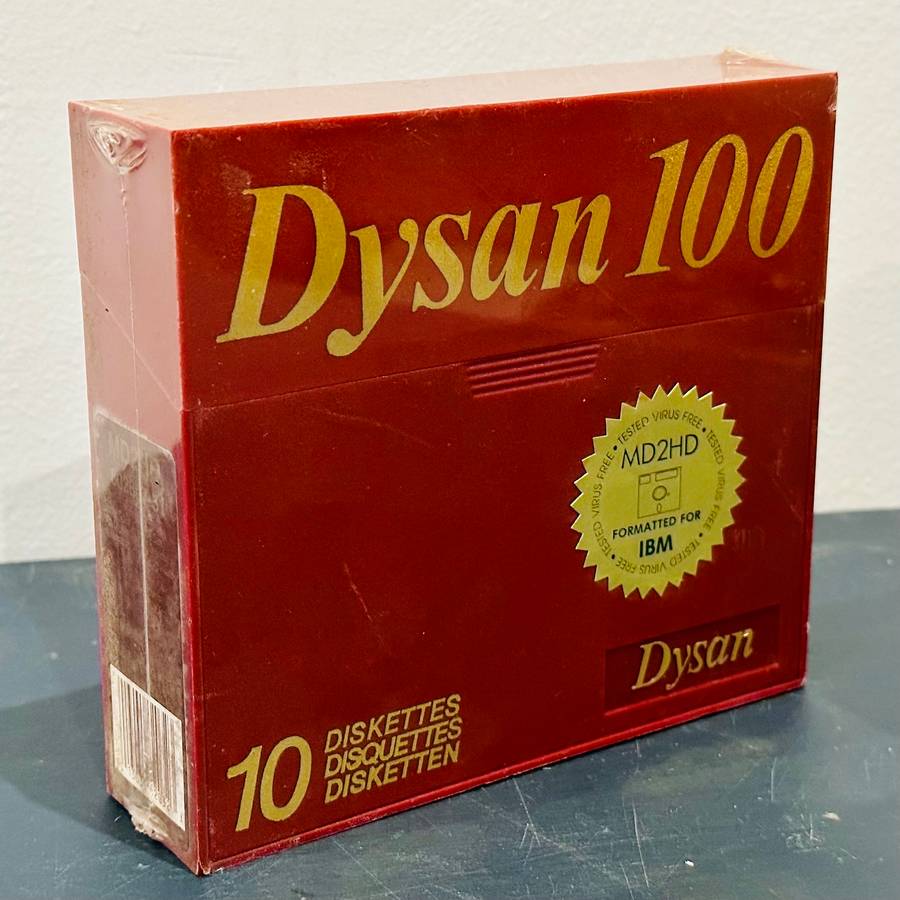 Dysan 100 10 Diskettes MD2HD Vintage Floppy COLLECTOR`S ITEM!