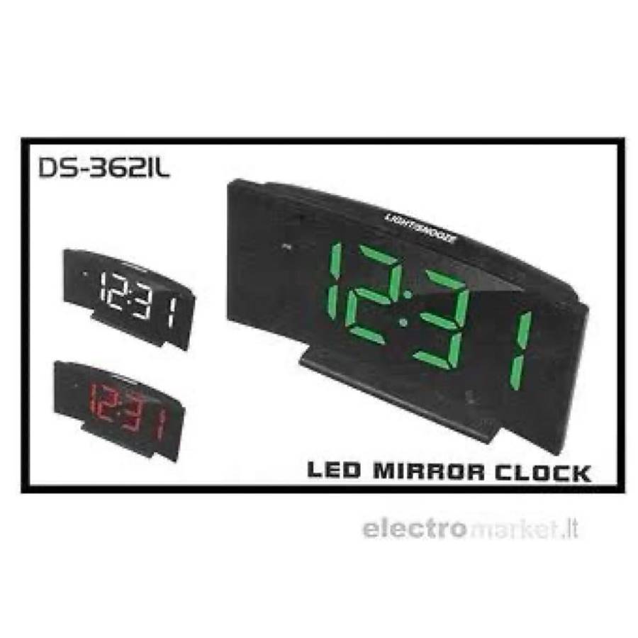 GB Digital LED Multi-function Clock - DS-3621L - Black ***UNBOXED DEAL***