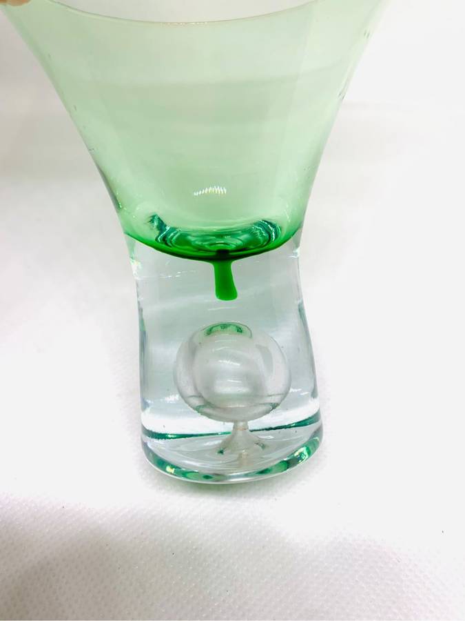 Pair of coloured drinking glass