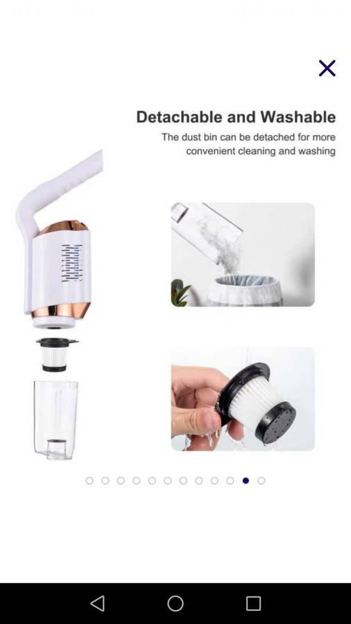 USB rechargeable vacuum cleaner
