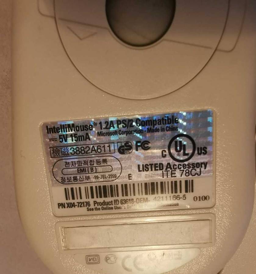 Microsoft Natural Keyboard and IntelliMouse PS/2