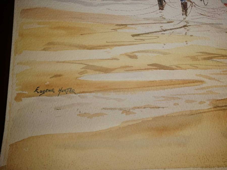 Nicely done watercolor on paper by Eugene Hunter