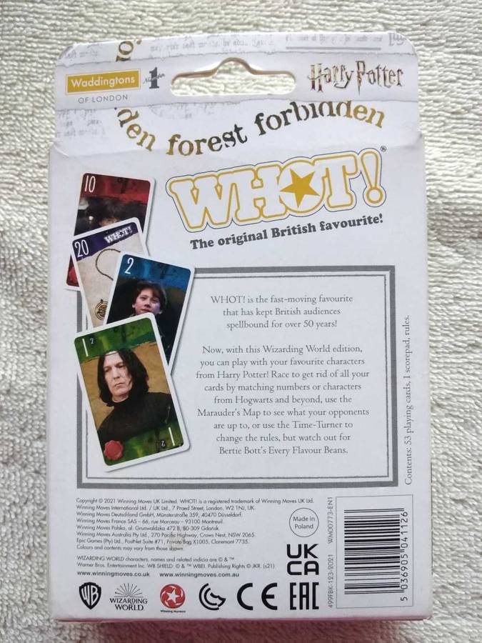 Harry Potter Whot card game