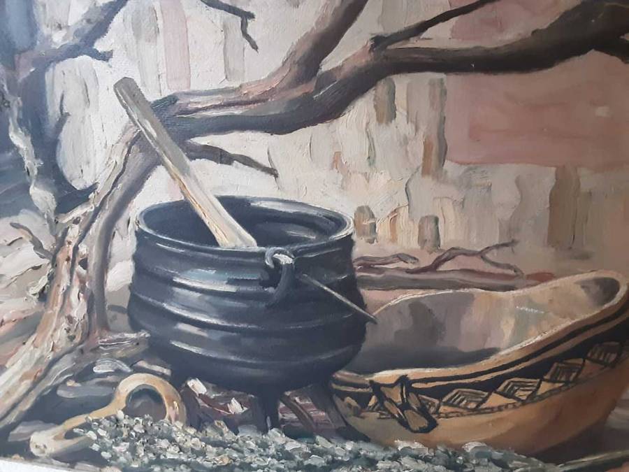 Amazing Still life , Thick Oil on Board signed and dated 1952