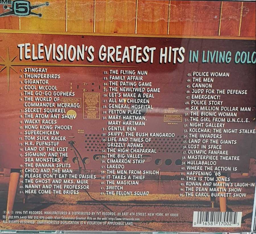 Television's Greatest Hits Volume 5: In Living Color (1996, CD)