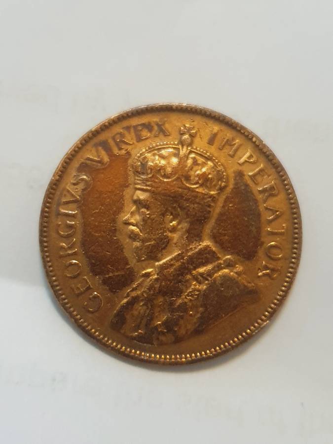 1935 SA One Penny King George V Emperor Rare Coin
