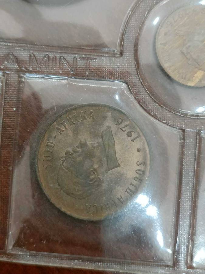 1976 South Africa Coin Set Uncirculated (1/2c - R1)