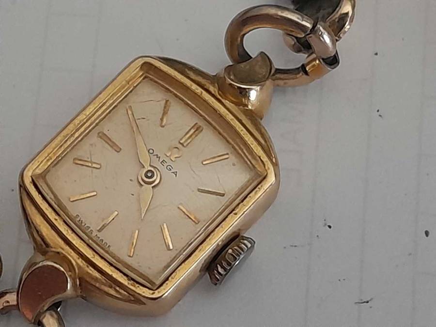 Omega cocktail/bracelet wind up watch. Service required.