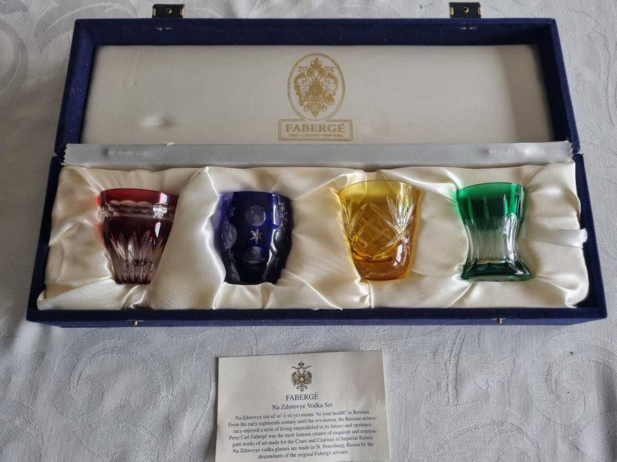 FABERGE Vodka shot glasses
