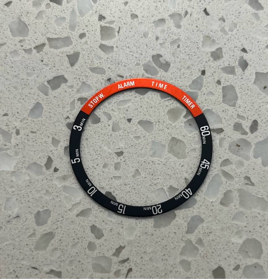 NOS Vintage Seiko Yacht Timer A827-6000 NASA Digital Bezel Insert