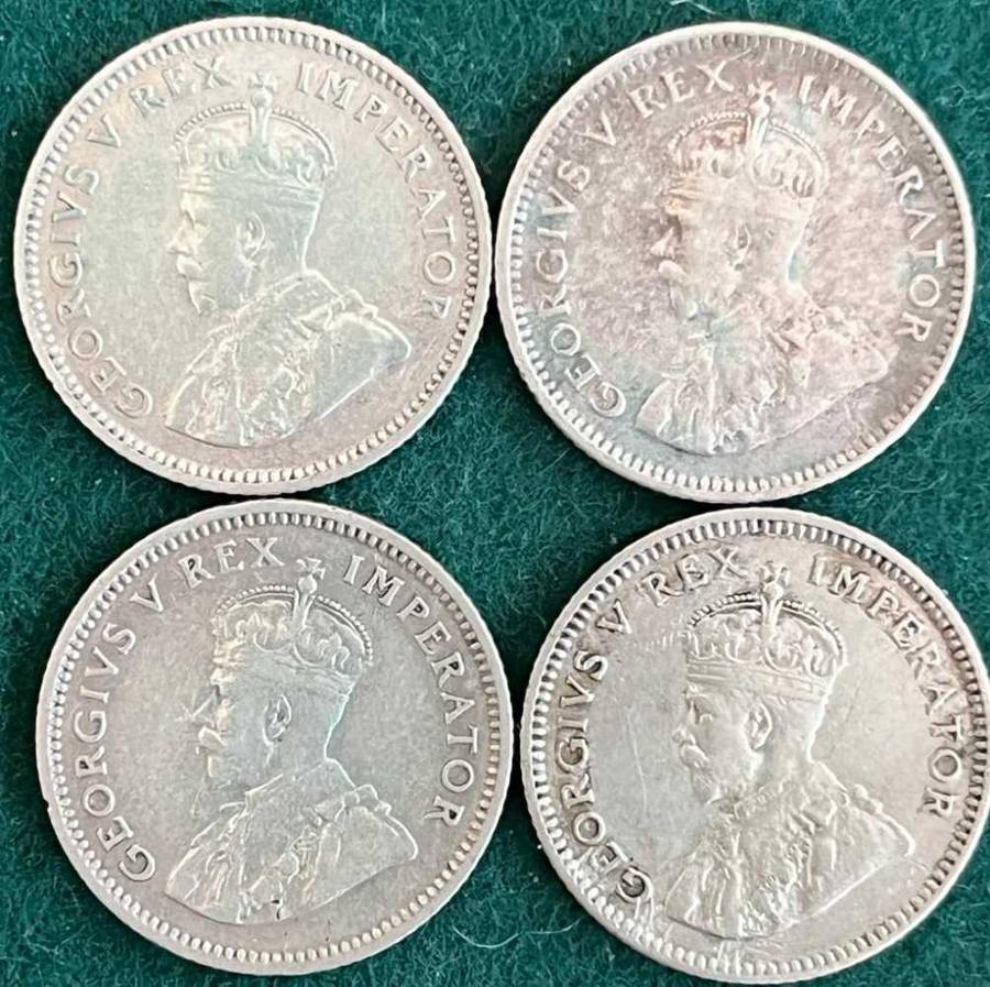 1933 UNION SIXPENCE. 4 COINS AVAILABLE