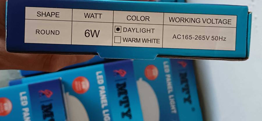6W MTY LED PANEL LIGHT