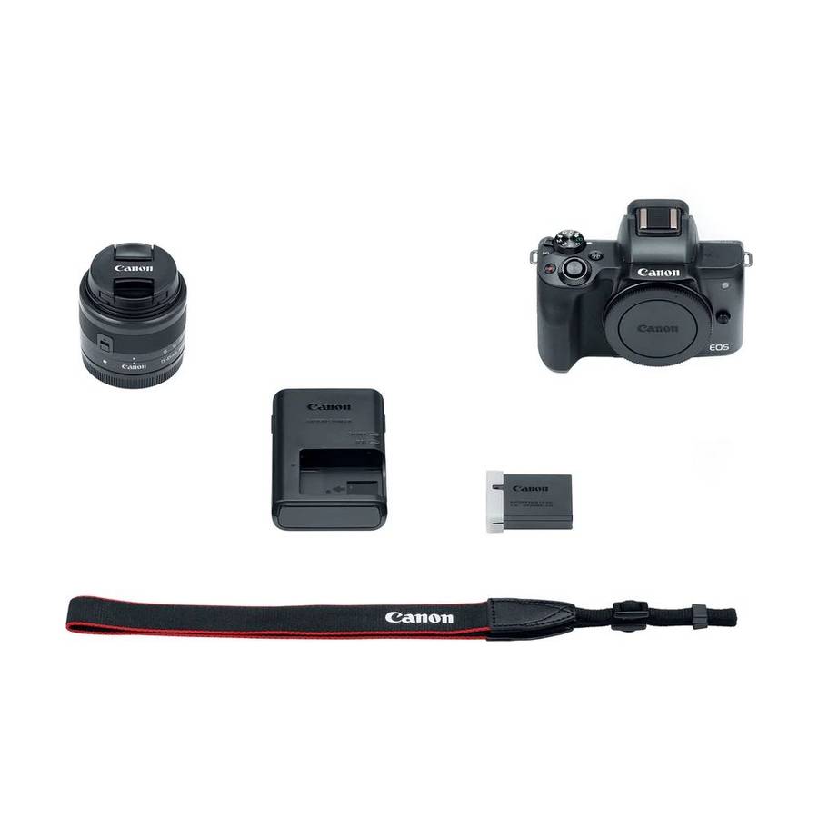 CANON EOS M50 MIRRORLESS CAMERA W/ 15-45MM + EF 75-300mm 1:4-5.6 III Lens & Many Extras Worth R7k!!!