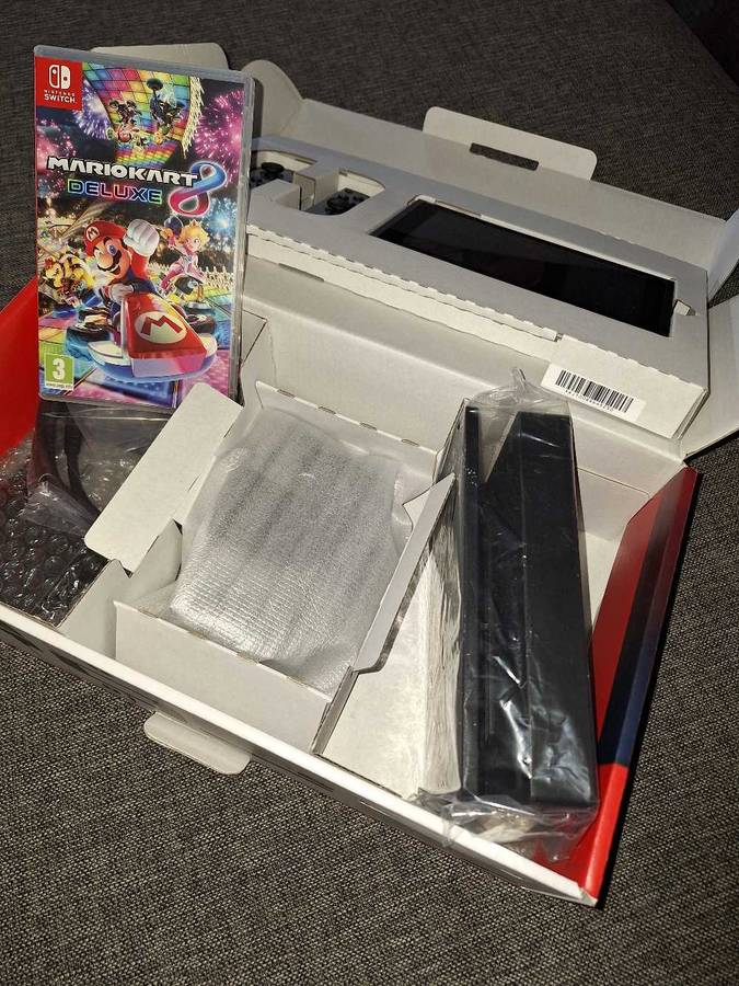 Nintendo Switch Grey with Mario Kart 8