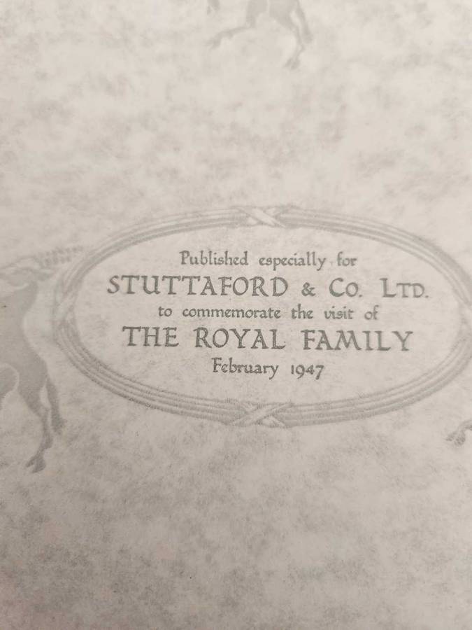 Royal Visit 1947 Commemorative Booklet by the Stuttafords Group