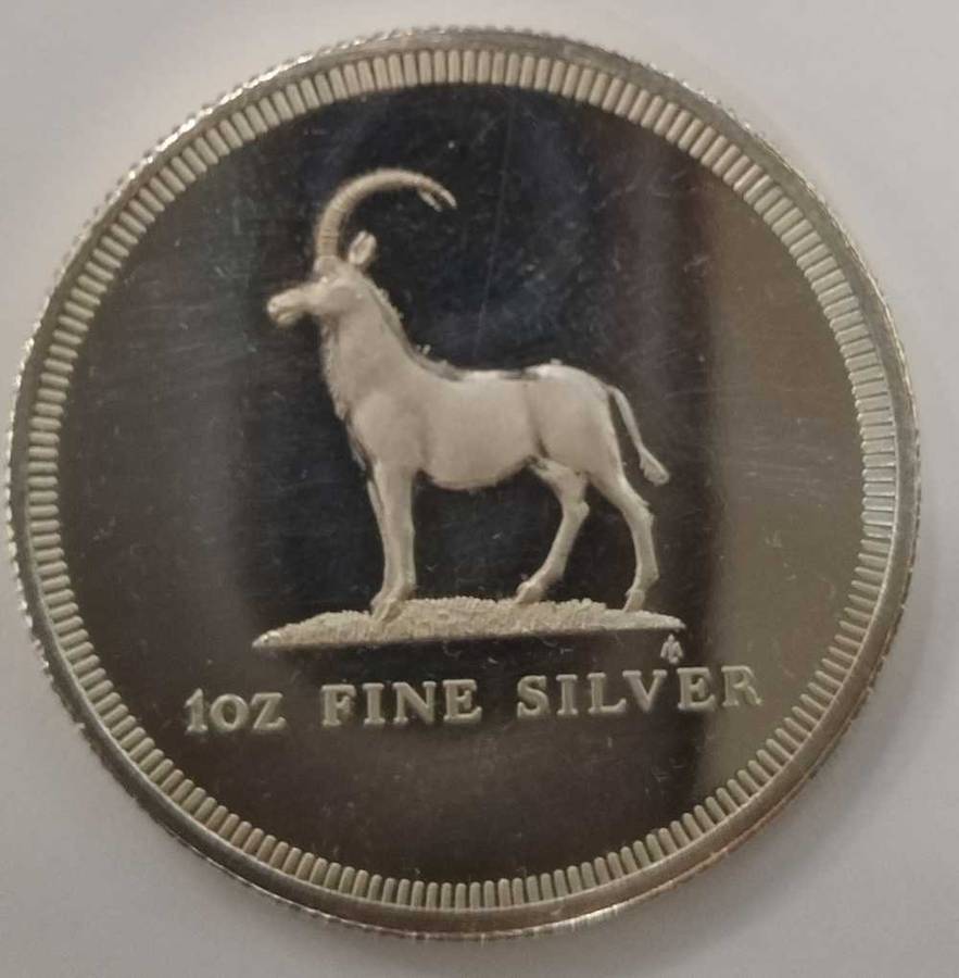 Rhodesia 1 Oz livingstone mint