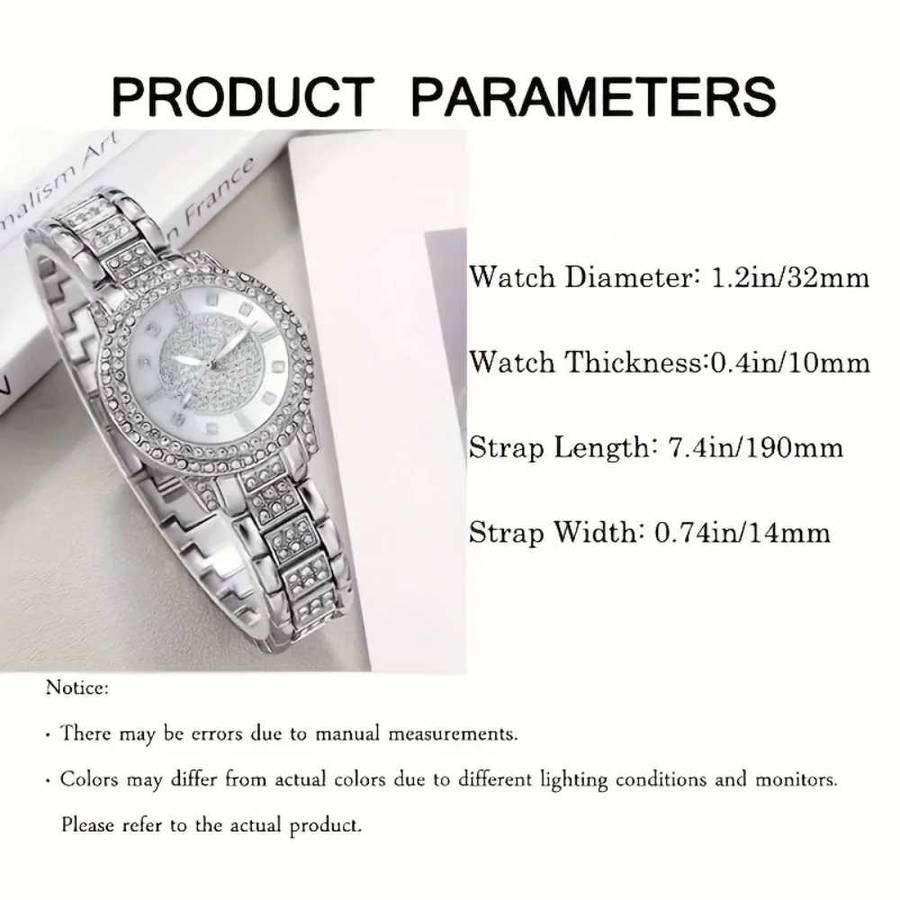 Radiant Luxury Rhinestone Womens Quartz Watch