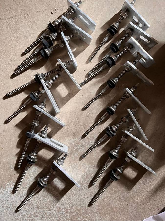 Screws for solar panel rail